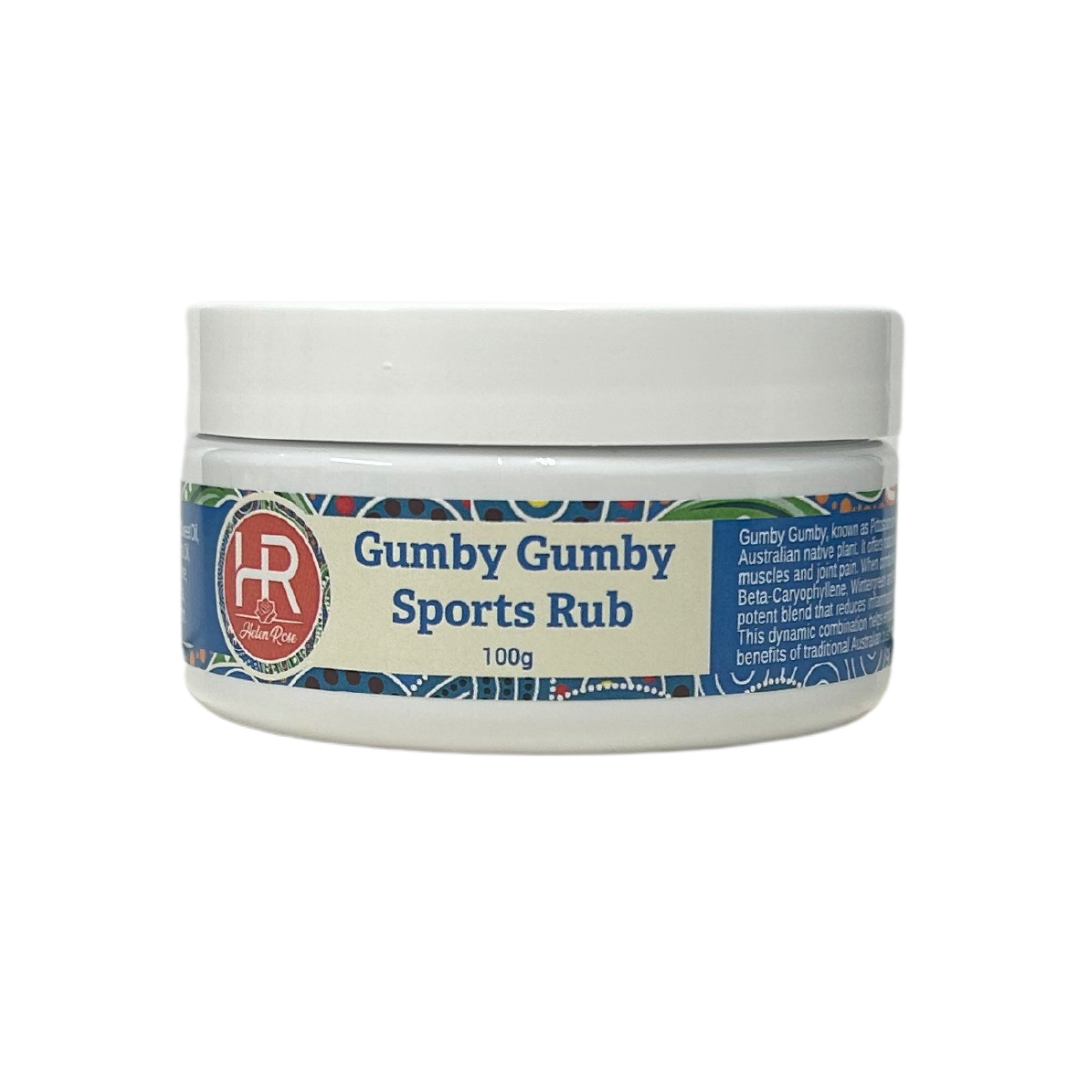 HR Gumby Gumby Sports Rub 100g - With Essential Fatty Acids, Gumby Gumby Extract, Beta-Caryophyllene, Arnica and Wintergreen