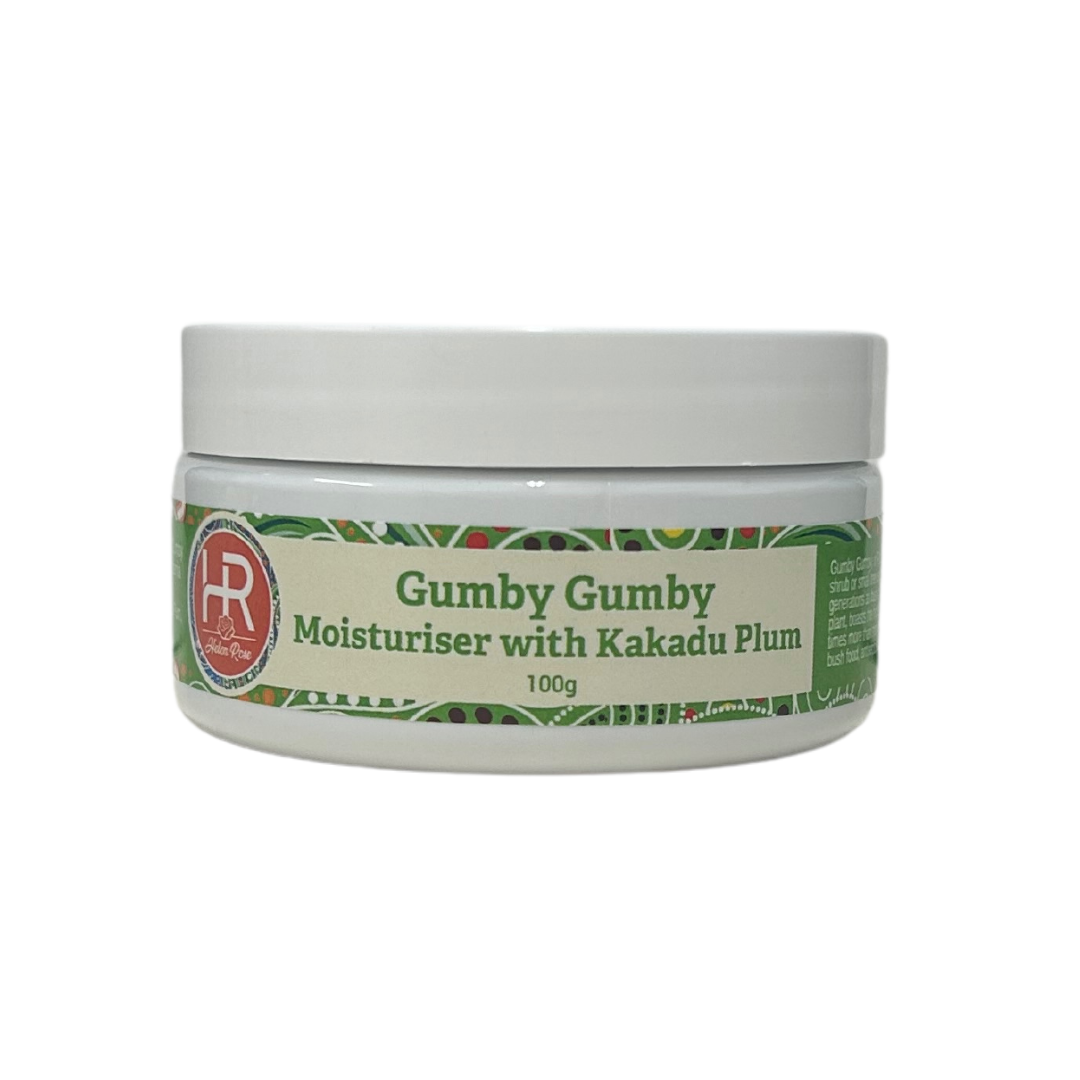 HR Gumby Gumby Moisturiser 100g - With Kakadu Plum, Gumby Gumby Extract, Aloe Vera Gel, Macadamia Oil, Jojoba Oil, Cocoa Butter, Organic Shea Butter & Vitamin E