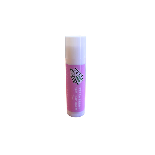 Hemp Moisturising Lip Balm 5ml - With Strawberry and Vitamin E