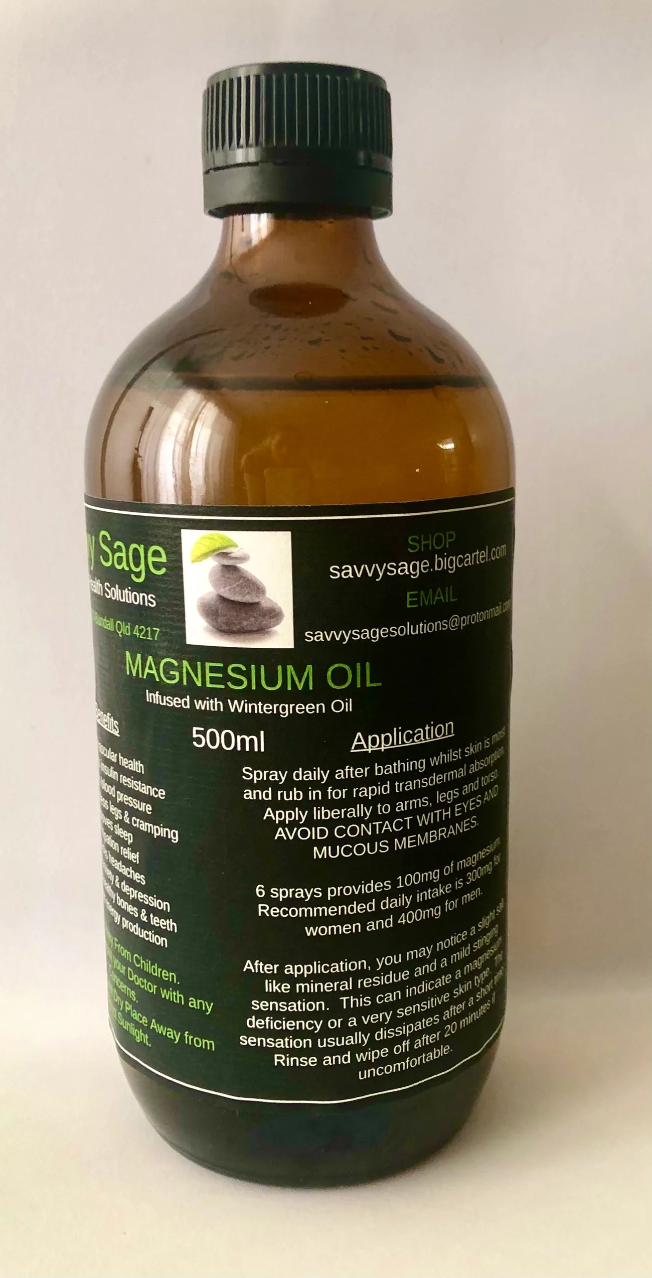 Magnesium Oil with Wintergreen 500mL